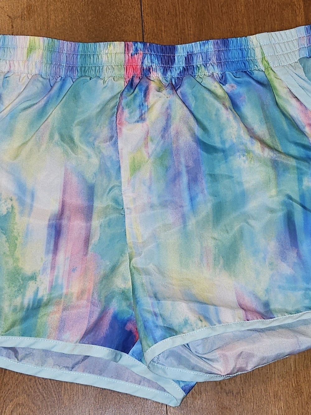 Champion Pastel Watercolor Tie-Dye Athletic Shorts - Blue, Pink, Green